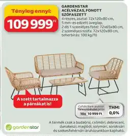 Auchan GARDENSTAR ACÉLVÁZAS, FONOTT SZÓFASZETT ajánlat