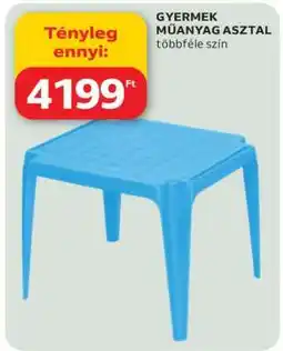 Auchan GYERMEK MŰANYAG ASZTAL ajánlat