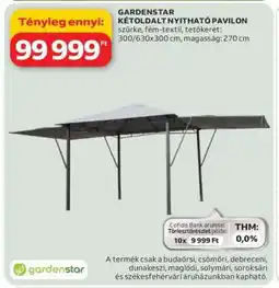Auchan GARDENSTAR KÉTOLDALT NYITHATÓ PAVILON ajánlat
