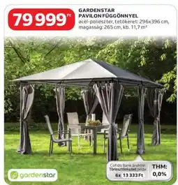 Auchan GARDENSTAR PAVILON FÜGGÖNNYEL ajánlat