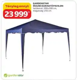 Auchan GARDENSTAR Összecsukható Pavilon ajánlat