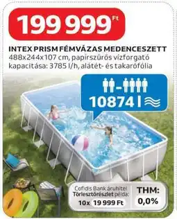 Auchan INTEX PRISM FÉMVÁZAS MEDENCE ajánlat