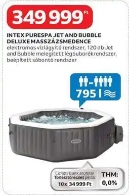 Auchan INTEX Purespa Jet and Bubble Deluxe Masszázsmedence ajánlat