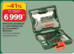 Auchan BOSCH KLASSZIKUS X-LINE FÚRÓSZÁR- ÉS CSAVARBIT-KÉSZLET ajánlat