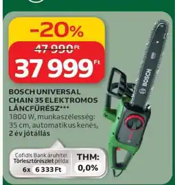 Auchan BOSCH UNIVERSAL CHAIN 35 ELEKTROMOS LÁNCFŰRÉSZ ajánlat