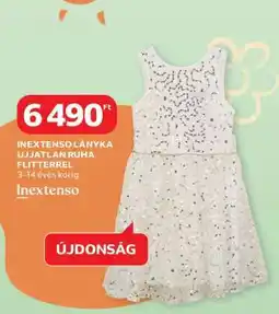 Auchan INEXTENSO LÁNYKA UJJATLAN RUHA FLITTERREL ajánlat