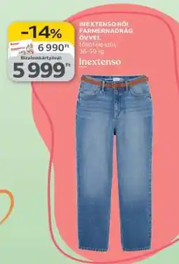 Auchan Inextenso Női Farmernadrág Övvel ajánlat