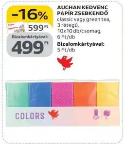 Auchan AUCHAN KEDVENC PAPÍR ZSEBKENDŐ ajánlat