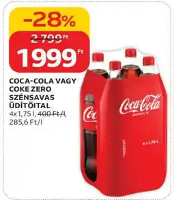 Auchan Coca-Cola vagy Coke Zero szénsavas üdítőital ajánlat