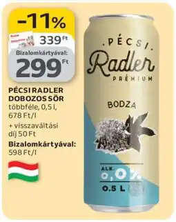 Auchan Pécsi Radler Dobozos Sör ajánlat