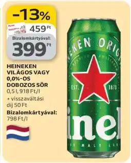 Auchan Heineken Világos vagy 0,0%-os Dobozos Sör ajánlat