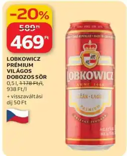 Auchan LOBKOWICZ PRÉMIUM VILÁGOS DOBOZOS SÖR ajánlat