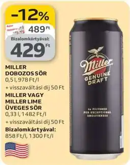 Auchan Miller Dobozos Sör ajánlat