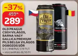 Auchan Old Prague Cseh Világos, Barna vagy Gallica Premium Pils Belga Világos Dobozos Sör ajánlat