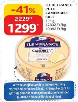 Auchan ILE DE FRANCE PETIT CAMEMBERT SAJT ajánlat