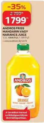 Auchan ANDROS FRISS MANDARIN VAGY NARANCS JUICE ajánlat