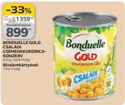 Auchan BONDUELLE GOLD CSALÁDI CSEMEGEKUKORICA-KONZERV ajánlat