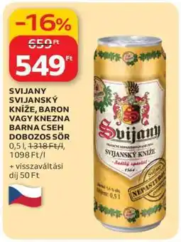 Auchan SVIJANY SVIJANSKÝ KNÍŽE, BARON VAGY KNEZNA BARNA CSEH DOBOZOS SÖR ajánlat