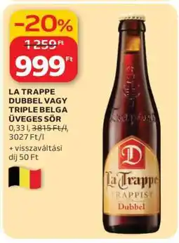 Auchan LA TRAPPE DUBBEL VAGY TRIPLE BELGA ÜVEGES SÖR ajánlat