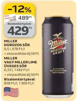 Auchan Miller Dobozos Sör ajánlat