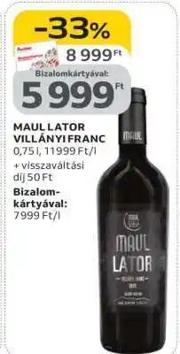 Auchan MAUL LATOR VILLÁNYI FRANC ajánlat
