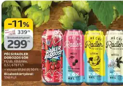 Auchan Pécsi Radler Dobozos Sör ajánlat