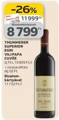Auchan THUMMERER SUPERIOR EGRI VILI PAPA CUVÉE ajánlat