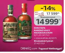 Auchan DON PAPA BAROKO VAGY MASSKARA RUM ajánlat