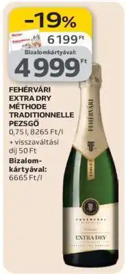 Auchan FEHÉRVÁRI EXTRA DRY MÉTHODE TRADITIONNELLE PEZSGŐ ajánlat