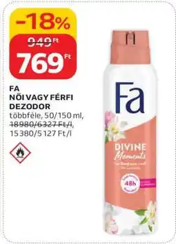 Auchan FA NŐI VAGY FÉRFI DEZODOR ajánlat