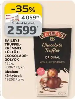 Auchan BAILEYS TRÜFFEL-KRÉMMEL TÖLTÖTT CSOKOLÁDÉ-GOLYÓK ajánlat
