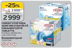 Auchan CERESIT STOP PÁRA AERO 360° UTÁNTÖLTŐ PÁRAMENTESÍTŐ TABLETTA ajánlat