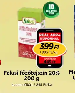Real Falusi főzőtejszín 20% ajánlat