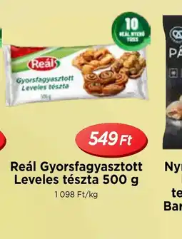 Real Reál Gyorsfagyasztott Leveles tészta ajánlat