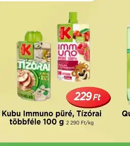 Real Kubu Immuno püree, Tízórai ajánlat