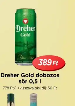 Real Dreher Gold dobozos sör ajánlat