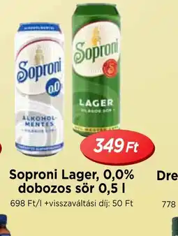 Real Soproni Lager, 0,0% ajánlat