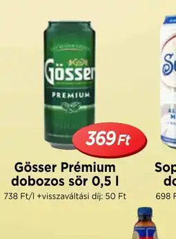 Real Gösser Prémium dobozos sör ajánlat