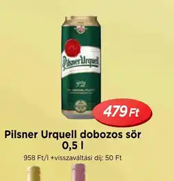 Real Pilsner Urquell dobozos sör ajánlat