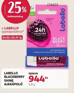 Rossmann LABELLO BLACKBERRY AJAKÁPOL ajánlat