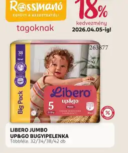 Rossmann LIBERO JUMBO UP CARING PROTECTION FLEXIBLE FITGO BUGYIPELENKA ajánlat
