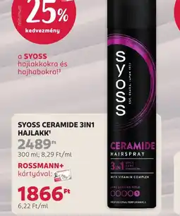 Rossmann SYOSS CERAMIDE 3IN1 HAJLAKK ajánlat