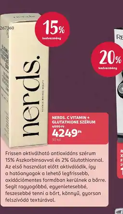 Rossmann NERDS. C VITAMIN + SZÉRUM ajánlat
