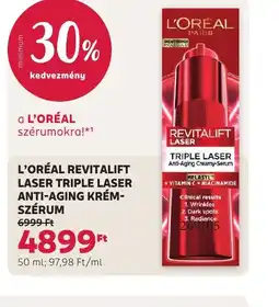 Rossmann L'ORÉAL REVITALIFT LASER KRÉM-SZÉRUM ajánlat