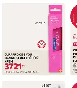 Rossmann CURAPROX BE YOU FOGFEHÉR 69.99TŐ KRÉM ajánlat
