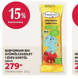 Rossmann BABYDREAM BIO GYÜMÖLCSSZELET ajánlat