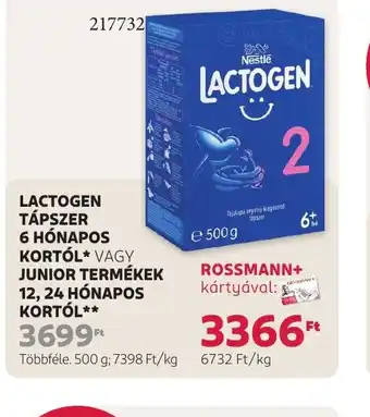 Rossmann LACTOGEN TÁPSZER ajánlat