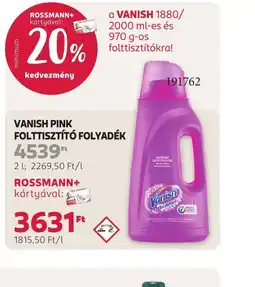 Rossmann VANISH PINK FOLTTISZTÍT FOLYADÉK ajánlat