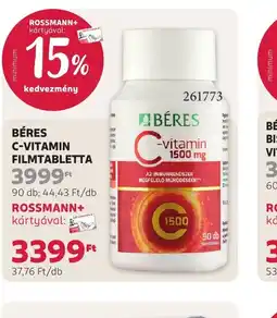 Rossmann BÉRES C-VITAMIN FILMTABLETTA ajánlat