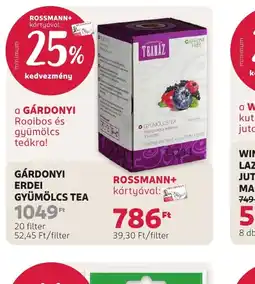 Rossmann GÁRDONYI ERDEI GYÜMÖLCS TEA ajánlat